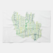 Linge De Cuisine Carte de l'lang irlandais (Horizontal)