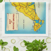 Linge De Cuisine Carte de Martha's Vineyard (Plié)