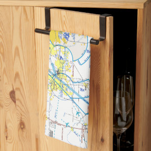 Linge De Cuisine Carte de navigation de l'aéroport de Détroit