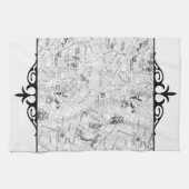 Linge De Cuisine Carte de Paris (Horizontal)