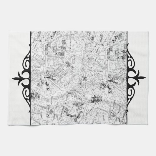 Linge De Cuisine Carte de Paris (Horizontal)