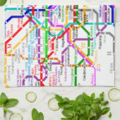 Linge De Cuisine Carte de souterrain de Tokyo Japon (Plié)