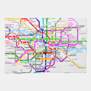 Linge De Cuisine Carte de souterrain de Tokyo Japon