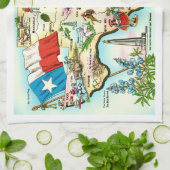 Linge De Cuisine Carte de Texas Salutation (Plié)