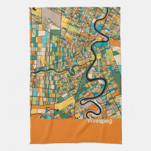 Linge De Cuisine Carte de Winnipeg/orange