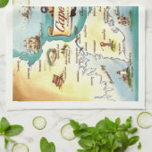 Linge De Cuisine Carte du Cap Cod MA  (Plié)