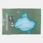 Linge De Cuisine Carte du lac Okeechobee Floride. (Horizontal)