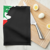 Linge De Cuisine Carte du Liban avec drapeau (Quart Plié)