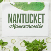 Linge De Cuisine Carte du Massachusetts de Nantucket (Plié)
