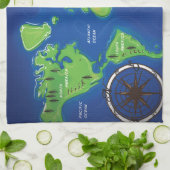 Linge De Cuisine Carte du monde (Plié)