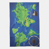 Linge De Cuisine Carte du monde (Vertical)