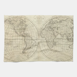 Linge De Cuisine Carte du monde 2 2