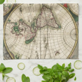 Linge De Cuisine Carte du monde à partir de 1689 (Plié)