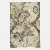 Linge De Cuisine Carte du monde à partir de 1689 (Vertical)