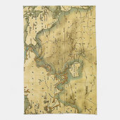 Linge De Cuisine Carte du monde antique (Vertical)