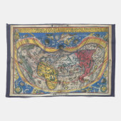 Linge De Cuisine Carte du monde en forme de coeur antique par Peter (Horizontal)