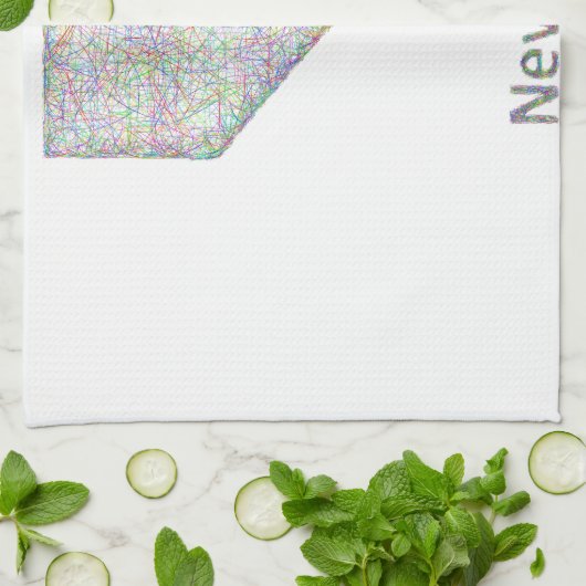 Linge De Cuisine Carte du Nevada (Plié)