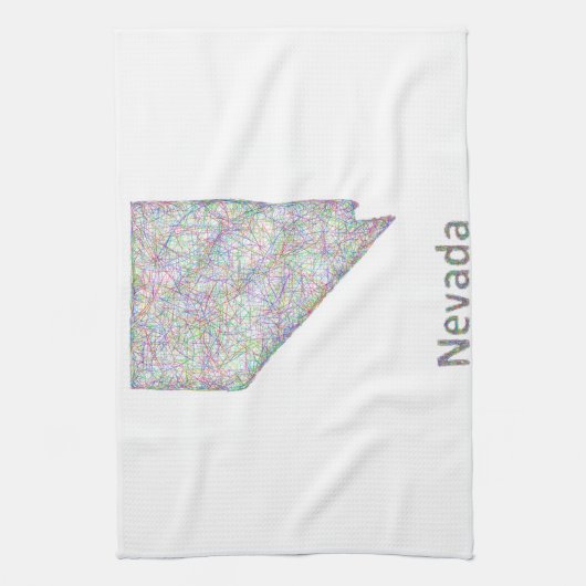 Linge De Cuisine Carte du Nevada (Vertical)