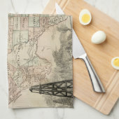 Linge De Cuisine Carte du Texas aux frontières du comté (Quart Plié)