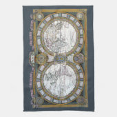 Linge De Cuisine Carte du Vieux Monde par Claude Auguste Berey (Vertical)