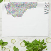 Linge De Cuisine Carte du Wisconsin (Plié)