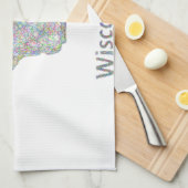 Linge De Cuisine Carte du Wisconsin (Quart Plié)