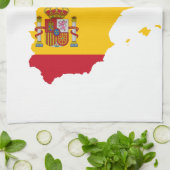 Linge De Cuisine Carte espagnole de drapeau (Plié)