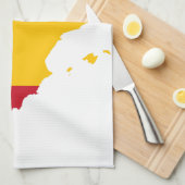 Linge De Cuisine Carte espagnole de drapeau (Quart Plié)