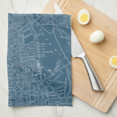 Linge De Cuisine Carte graphique de Boston (Quart Plié)