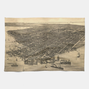 Linge De Cuisine Carte imagée vintage de Key West FL (1884)