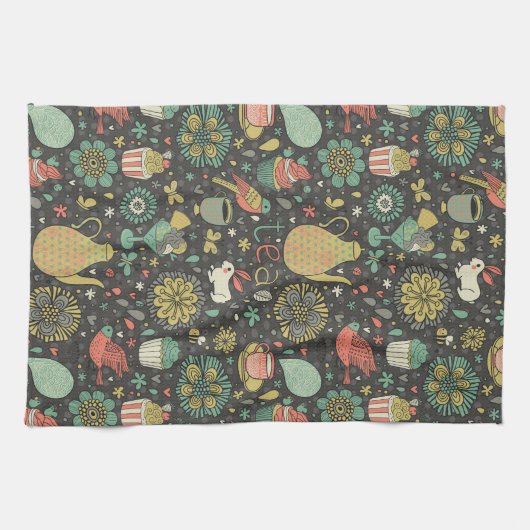 Linge De Cuisine Carte lumineuse savoureuse de thé (Horizontal)