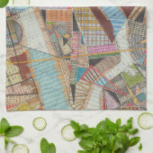 Linge De Cuisine Carte moderne de New York II (Plié)