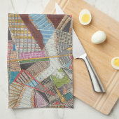 Linge De Cuisine Carte moderne de New York II (Quart Plié)