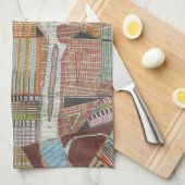 Linge De Cuisine Carte moderne de New York III (Quart Plié)