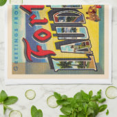 Linge De Cuisine Carte postale aux grandes lettres de Fort Lauderda (Plié)