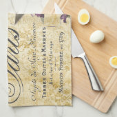 Linge De Cuisine Carte Postale Paris Lilacs (Quart Plié)