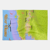 Linge De Cuisine Carte River Thames Londres Angleterre (Horizontal)