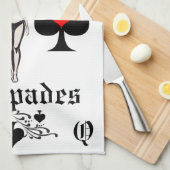 Linge De Cuisine Carte Tarot Queen of Spades Thunder_Cove (Quart Plié)
