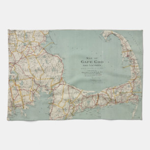 Linge De Cuisine Carte vintage de Cape Cod (1917)