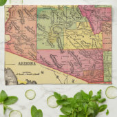 Linge De Cuisine Carte vintage de l'Arizona (1909) (Plié)
