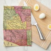 Linge De Cuisine Carte vintage de l'Arizona (1909) (Quart Plié)