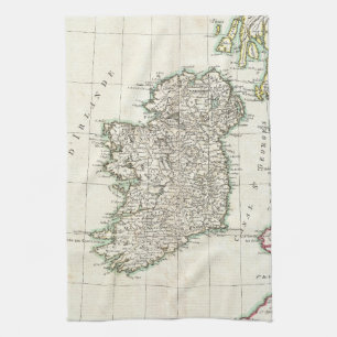 Linge De Cuisine Carte vintage de l'Irlande (1771)