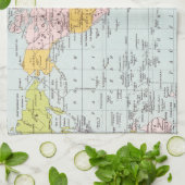 Linge De Cuisine Carte vintage du monde (Plié)