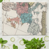 Linge De Cuisine Carte Vintage voyage (Plié)