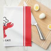 Linge De Cuisine Carton joli souriant Rouge Homard (Quart Plié)