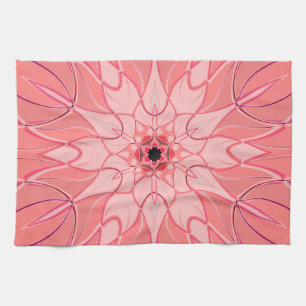 Linge De Cuisine Carton Mandala Flower Pink
