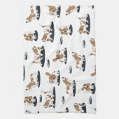 Linge De Cuisine Cartoon Basset Hounds Chien Motif (Vertical)