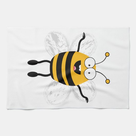 Linge De Cuisine Cartoon Bee (Horizontal)
