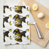 Linge De Cuisine Cartoon Combattre l'aigle (Quart Plié)