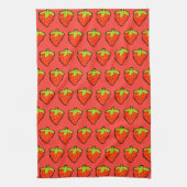 Linge De Cuisine Cartoon Fraises Motif rouge (Vertical)